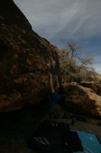 Bouldering during the Hueco Tanks Awesome Fest 14.2.

Filename: srm_20140223_15134883.jpg
Aperture: f/8.0
Shutter Speed: 1/250
Body: Canon EOS-1D Mark II
Lens: Canon EF 16-35mm f/2.8 L