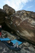 Bouldering during the Hueco Tanks Awesome Fest 14.2.

Filename: srm_20140222_16284011.jpg
Aperture: f/5.6
Shutter Speed: 1/400
Body: Canon EOS-1D Mark II
Lens: Canon EF 16-35mm f/2.8 L