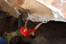 Bouldering in Hueco Tanks on %m/%d/%Y

Filename: SRM_20160219_1433010.jpg
Aperture: f/8.0
Shutter Speed: 1/250
Body: Canon EOS 20D
Lens: Canon EF 16-35mm f/2.8 L