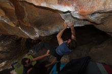 Bouldering in Hueco Tanks on %m/%d/%Y

Filename: SRM_20160219_1434460.jpg
Aperture: f/8.0
Shutter Speed: 1/250
Body: Canon EOS 20D
Lens: Canon EF 16-35mm f/2.8 L