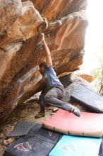 Bouldering in Hueco Tanks on %m/%d/%Y

Filename: SRM_20160219_1606021.jpg
Aperture: f/2.8
Shutter Speed: 1/320
Body: Canon EOS 20D
Lens: Canon EF 16-35mm f/2.8 L