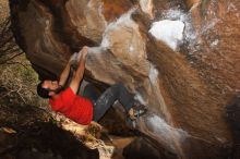 Bouldering in Hueco Tanks on %m/%d/%Y

Filename: SRM_20160219_1624020.jpg
Aperture: f/10.0
Shutter Speed: 1/250
Body: Canon EOS 20D
Lens: Canon EF 16-35mm f/2.8 L