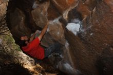 Bouldering in Hueco Tanks on %m/%d/%Y

Filename: SRM_20160219_1624120.jpg
Aperture: f/6.3
Shutter Speed: 1/250
Body: Canon EOS 20D
Lens: Canon EF 16-35mm f/2.8 L