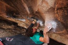 Bouldering in Hueco Tanks on %m/%d/%Y

Filename: SRM_20160219_1808281.jpg
Aperture: f/2.8
Shutter Speed: 1/250
Body: Canon EOS 20D
Lens: Canon EF 16-35mm f/2.8 L