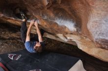 Bouldering in Hueco Tanks on %m/%d/%Y

Filename: SRM_20160219_1813360.jpg
Aperture: f/2.8
Shutter Speed: 1/250
Body: Canon EOS 20D
Lens: Canon EF 16-35mm f/2.8 L