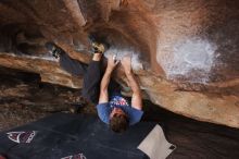 Bouldering in Hueco Tanks on %m/%d/%Y

Filename: SRM_20160219_1813451.jpg
Aperture: f/2.8
Shutter Speed: 1/250
Body: Canon EOS 20D
Lens: Canon EF 16-35mm f/2.8 L