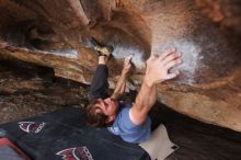 Bouldering in Hueco Tanks on %m/%d/%Y

Filename: SRM_20160219_1813522.jpg
Aperture: f/2.8
Shutter Speed: 1/250
Body: Canon EOS 20D
Lens: Canon EF 16-35mm f/2.8 L