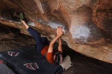 Bouldering in Hueco Tanks on %m/%d/%Y

Filename: SRM_20160219_1818340.jpg
Aperture: f/2.8
Shutter Speed: 1/250
Body: Canon EOS 20D
Lens: Canon EF 16-35mm f/2.8 L