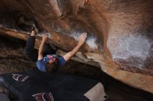 Bouldering in Hueco Tanks on %m/%d/%Y

Filename: SRM_20160219_1820120.jpg
Aperture: f/2.8
Shutter Speed: 1/250
Body: Canon EOS 20D
Lens: Canon EF 16-35mm f/2.8 L