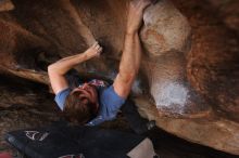 Bouldering in Hueco Tanks on %m/%d/%Y

Filename: SRM_20160219_1820211.jpg
Aperture: f/2.8
Shutter Speed: 1/250
Body: Canon EOS 20D
Lens: Canon EF 16-35mm f/2.8 L