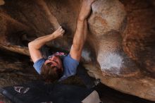 Bouldering in Hueco Tanks on %m/%d/%Y

Filename: SRM_20160219_1820212.jpg
Aperture: f/2.8
Shutter Speed: 1/250
Body: Canon EOS 20D
Lens: Canon EF 16-35mm f/2.8 L