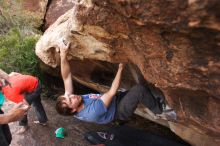 Bouldering in Hueco Tanks on %m/%d/%Y

Filename: SRM_20160219_1820401.jpg
Aperture: f/2.8
Shutter Speed: 1/250
Body: Canon EOS 20D
Lens: Canon EF 16-35mm f/2.8 L