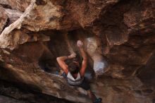 Bouldering in Hueco Tanks on %m/%d/%Y

Filename: SRM_20160219_1823311.jpg
Aperture: f/3.2
Shutter Speed: 1/250
Body: Canon EOS 20D
Lens: Canon EF 16-35mm f/2.8 L