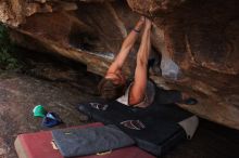 Bouldering in Hueco Tanks on %m/%d/%Y

Filename: SRM_20160219_1823340.jpg
Aperture: f/3.2
Shutter Speed: 1/250
Body: Canon EOS 20D
Lens: Canon EF 16-35mm f/2.8 L