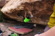 Bouldering in Hueco Tanks on %m/%d/%Y

Filename: SRM_20160219_1827081.jpg
Aperture: f/2.8
Shutter Speed: 1/250
Body: Canon EOS 20D
Lens: Canon EF 16-35mm f/2.8 L