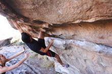 Bouldering in Hueco Tanks on 02/20/2016

Filename: SRM_20160220_1111400.JPG
Aperture: f/4.0
Shutter Speed: 1/250
Body: Canon EOS 20D
Lens: Canon EF 16-35mm f/2.8 L