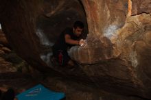 Bouldering in Hueco Tanks on 02/20/2016

Filename: SRM_20160220_1744171.JPG
Aperture: f/9.0
Shutter Speed: 1/250
Body: Canon EOS 20D
Lens: Canon EF 16-35mm f/2.8 L