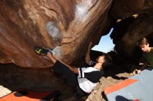 Bouldering in Hueco Tanks on 02/27/2016 with Blue Lizard Climbing and Yoga

Filename: SRM_20160227_1015490.JPG
Aperture: f/9.0
Shutter Speed: 1/250
Body: Canon EOS 20D
Lens: Canon EF 16-35mm f/2.8 L