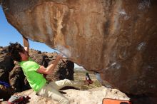 Bouldering in Hueco Tanks on 02/27/2016 with Blue Lizard Climbing and Yoga

Filename: SRM_20160227_1017351.JPG
Aperture: f/9.0
Shutter Speed: 1/250
Body: Canon EOS 20D
Lens: Canon EF 16-35mm f/2.8 L