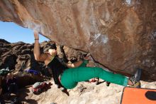 Bouldering in Hueco Tanks on 02/27/2016 with Blue Lizard Climbing and Yoga

Filename: SRM_20160227_1019040.JPG
Aperture: f/9.0
Shutter Speed: 1/250
Body: Canon EOS 20D
Lens: Canon EF 16-35mm f/2.8 L