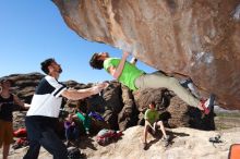 Bouldering in Hueco Tanks on 02/27/2016 with Blue Lizard Climbing and Yoga

Filename: SRM_20160227_1022080.JPG
Aperture: f/9.0
Shutter Speed: 1/250
Body: Canon EOS 20D
Lens: Canon EF 16-35mm f/2.8 L