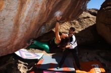 Bouldering in Hueco Tanks on 02/27/2016 with Blue Lizard Climbing and Yoga

Filename: SRM_20160227_1023251.JPG
Aperture: f/9.0
Shutter Speed: 1/250
Body: Canon EOS 20D
Lens: Canon EF 16-35mm f/2.8 L