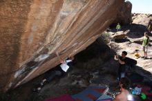 Bouldering in Hueco Tanks on 02/27/2016 with Blue Lizard Climbing and Yoga

Filename: SRM_20160227_1054240.JPG
Aperture: f/8.0
Shutter Speed: 1/250
Body: Canon EOS 20D
Lens: Canon EF 16-35mm f/2.8 L