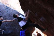 Bouldering in Hueco Tanks on 02/27/2016 with Blue Lizard Climbing and Yoga

Filename: SRM_20160227_1123150.JPG
Aperture: f/2.8
Shutter Speed: 1/250
Body: Canon EOS 20D
Lens: Canon EF 16-35mm f/2.8 L