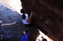 Bouldering in Hueco Tanks on 02/27/2016 with Blue Lizard Climbing and Yoga

Filename: SRM_20160227_1123161.JPG
Aperture: f/2.8
Shutter Speed: 1/250
Body: Canon EOS 20D
Lens: Canon EF 16-35mm f/2.8 L