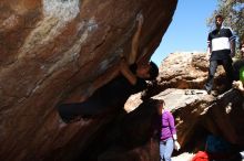 Bouldering in Hueco Tanks on 02/27/2016 with Blue Lizard Climbing and Yoga

Filename: SRM_20160227_1139180.JPG
Aperture: f/5.6
Shutter Speed: 1/250
Body: Canon EOS 20D
Lens: Canon EF 16-35mm f/2.8 L
