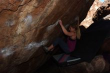 Bouldering in Hueco Tanks on 02/27/2016 with Blue Lizard Climbing and Yoga

Filename: SRM_20160227_1157270.JPG
Aperture: f/5.6
Shutter Speed: 1/250
Body: Canon EOS 20D
Lens: Canon EF 16-35mm f/2.8 L