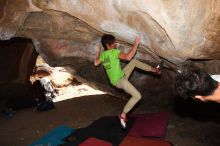 Bouldering in Hueco Tanks on 02/27/2016 with Blue Lizard Climbing and Yoga

Filename: SRM_20160227_1300210.JPG
Aperture: f/8.0
Shutter Speed: 1/250
Body: Canon EOS 20D
Lens: Canon EF 16-35mm f/2.8 L