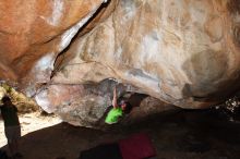 Bouldering in Hueco Tanks on 02/27/2016 with Blue Lizard Climbing and Yoga

Filename: SRM_20160227_1305200.JPG
Aperture: f/8.0
Shutter Speed: 1/250
Body: Canon EOS 20D
Lens: Canon EF 16-35mm f/2.8 L