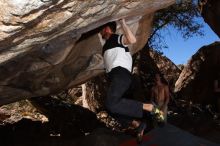 Bouldering in Hueco Tanks on 02/27/2016 with Blue Lizard Climbing and Yoga

Filename: SRM_20160227_1320360.JPG
Aperture: f/8.0
Shutter Speed: 1/250
Body: Canon EOS 20D
Lens: Canon EF 16-35mm f/2.8 L