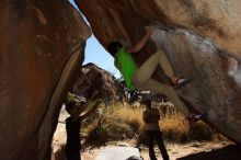 Bouldering in Hueco Tanks on 02/27/2016 with Blue Lizard Climbing and Yoga

Filename: SRM_20160227_1335510.JPG
Aperture: f/8.0
Shutter Speed: 1/250
Body: Canon EOS 20D
Lens: Canon EF 16-35mm f/2.8 L