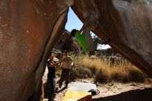 Bouldering in Hueco Tanks on 02/27/2016 with Blue Lizard Climbing and Yoga

Filename: SRM_20160227_1335580.JPG
Aperture: f/8.0
Shutter Speed: 1/250
Body: Canon EOS 20D
Lens: Canon EF 16-35mm f/2.8 L