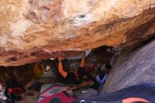 Bouldering in Hueco Tanks on 02/27/2016 with Blue Lizard Climbing and Yoga

Filename: SRM_20160227_1440070.JPG
Aperture: f/2.8
Shutter Speed: 1/250
Body: Canon EOS 20D
Lens: Canon EF 16-35mm f/2.8 L