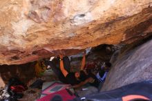 Bouldering in Hueco Tanks on 02/27/2016 with Blue Lizard Climbing and Yoga

Filename: SRM_20160227_1440080.JPG
Aperture: f/2.8
Shutter Speed: 1/250
Body: Canon EOS 20D
Lens: Canon EF 16-35mm f/2.8 L