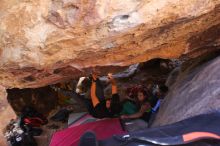 Bouldering in Hueco Tanks on 02/27/2016 with Blue Lizard Climbing and Yoga

Filename: SRM_20160227_1440090.JPG
Aperture: f/2.8
Shutter Speed: 1/250
Body: Canon EOS 20D
Lens: Canon EF 16-35mm f/2.8 L