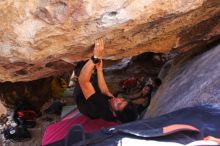 Bouldering in Hueco Tanks on 02/27/2016 with Blue Lizard Climbing and Yoga

Filename: SRM_20160227_1440281.JPG
Aperture: f/2.8
Shutter Speed: 1/250
Body: Canon EOS 20D
Lens: Canon EF 16-35mm f/2.8 L