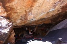 Bouldering in Hueco Tanks on 02/27/2016 with Blue Lizard Climbing and Yoga

Filename: SRM_20160227_1448400.JPG
Aperture: f/2.8
Shutter Speed: 1/250
Body: Canon EOS 20D
Lens: Canon EF 16-35mm f/2.8 L