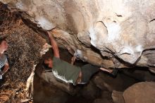 Bouldering in Hueco Tanks on 03/12/2016 with Blue Lizard Climbing and Yoga

Filename: SRM_20160312_1043460.jpg
Aperture: f/9.0
Shutter Speed: 1/250
Body: Canon EOS 20D
Lens: Canon EF 16-35mm f/2.8 L