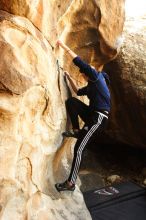 Bouldering in Hueco Tanks on 03/12/2016 with Blue Lizard Climbing and Yoga

Filename: SRM_20160312_1258090.jpg
Aperture: f/2.8
Shutter Speed: 1/250
Body: Canon EOS 20D
Lens: Canon EF 16-35mm f/2.8 L