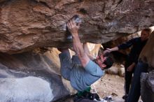 Bouldering in Hueco Tanks on 03/12/2016 with Blue Lizard Climbing and Yoga

Filename: SRM_20160312_1329352.jpg
Aperture: f/2.8
Shutter Speed: 1/250
Body: Canon EOS 20D
Lens: Canon EF 16-35mm f/2.8 L
