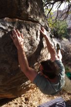 Bouldering in Hueco Tanks on 03/12/2016 with Blue Lizard Climbing and Yoga

Filename: SRM_20160312_1648002.jpg
Aperture: f/5.6
Shutter Speed: 1/80
Body: Canon EOS 20D
Lens: Canon EF 16-35mm f/2.8 L