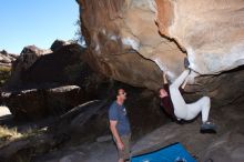 Bouldering in Hueco Tanks on 03/13/2016 with Blue Lizard Climbing and Yoga

Filename: SRM_20160313_1456070.jpg
Aperture: f/7.1
Shutter Speed: 1/250
Body: Canon EOS 20D
Lens: Canon EF 16-35mm f/2.8 L
