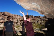 Bouldering in Hueco Tanks on 03/13/2016 with Blue Lizard Climbing and Yoga

Filename: SRM_20160313_1508240.jpg
Aperture: f/9.0
Shutter Speed: 1/250
Body: Canon EOS 20D
Lens: Canon EF 16-35mm f/2.8 L