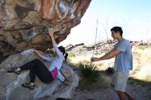 Bouldering in Hueco Tanks on 03/18/2016 with Blue Lizard Climbing and Yoga

Filename: SRM_20160318_0933110.jpg
Aperture: f/5.0
Shutter Speed: 1/250
Body: Canon EOS 20D
Lens: Canon EF 16-35mm f/2.8 L