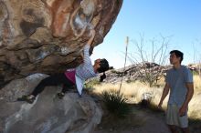 Bouldering in Hueco Tanks on 03/18/2016 with Blue Lizard Climbing and Yoga

Filename: SRM_20160318_0933180.jpg
Aperture: f/6.3
Shutter Speed: 1/250
Body: Canon EOS 20D
Lens: Canon EF 16-35mm f/2.8 L