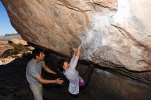 Bouldering in Hueco Tanks on 03/18/2016 with Blue Lizard Climbing and Yoga

Filename: SRM_20160318_1007430.jpg
Aperture: f/10.0
Shutter Speed: 1/250
Body: Canon EOS 20D
Lens: Canon EF 16-35mm f/2.8 L